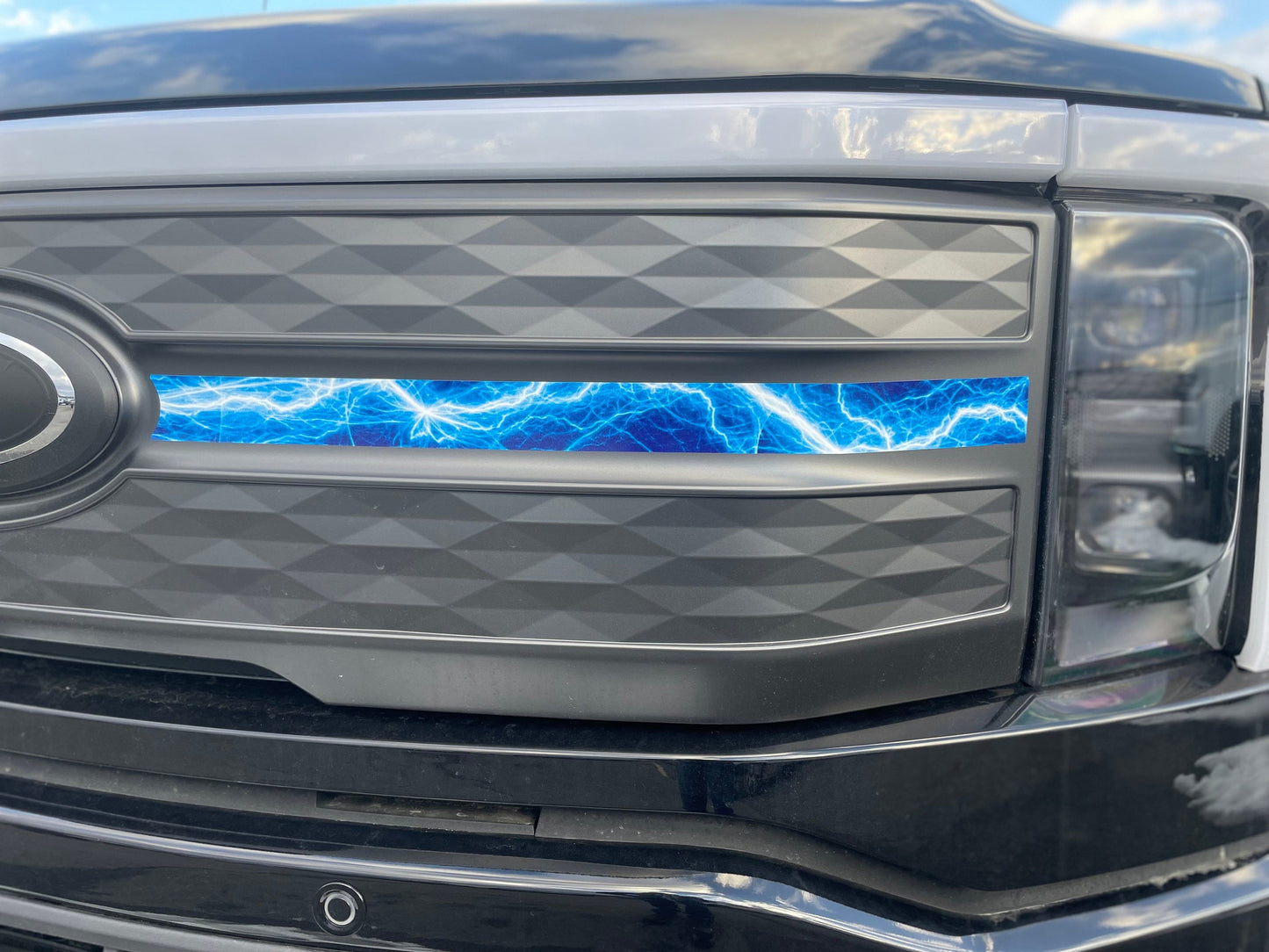 Grille Stripe Decal by LUDesignsNY Custom Created & Sized to fit a 2022-2025 Ford F-150 Lightning
