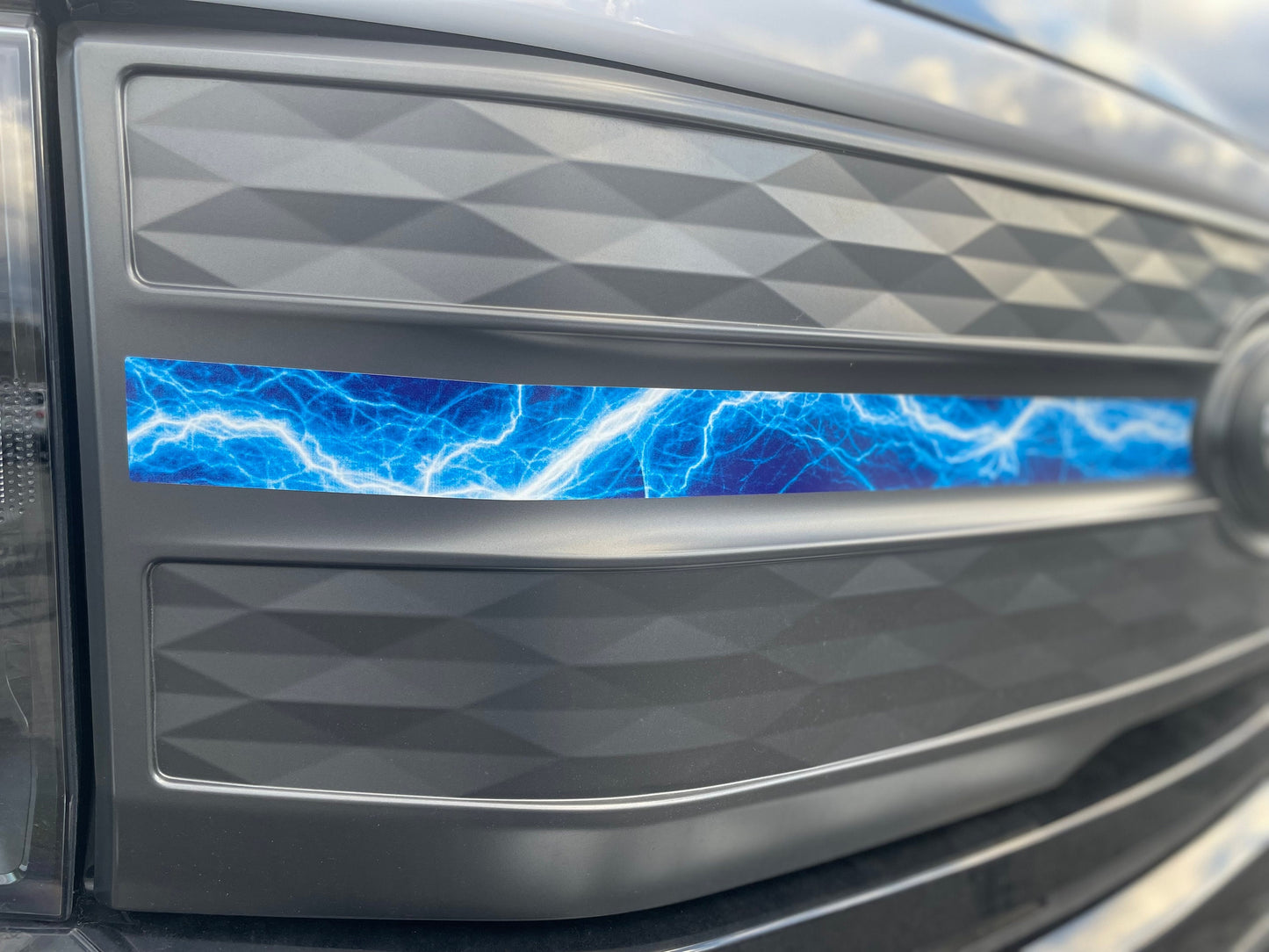 Grille Stripe Decal by LUDesignsNY Custom Created & Sized to fit a 2022-2025 Ford F-150 Lightning