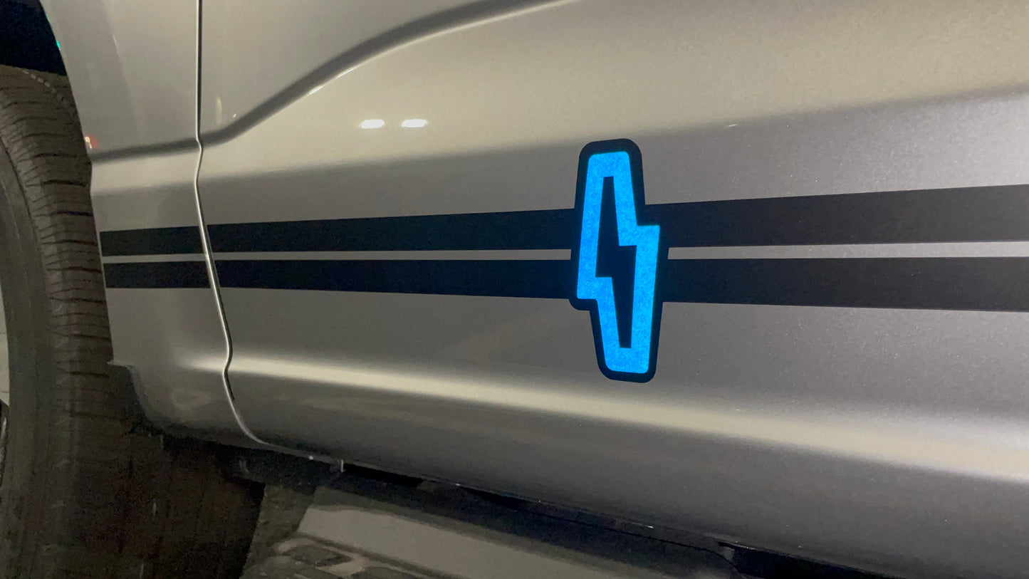 Premium Rocker Stripe by LUDesignsNY Custom Created & sized to fit a 22-24 Ford F-150 Lightning