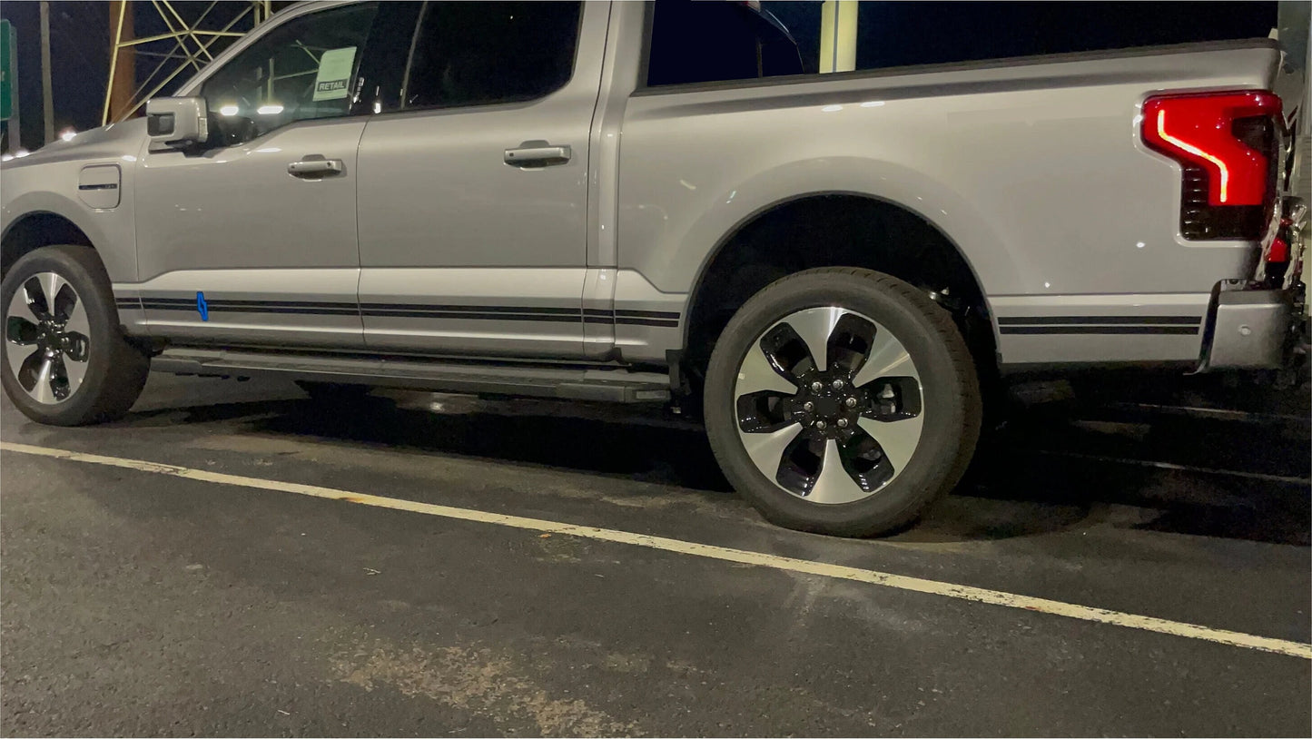 Premium Rocker Stripe by LUDesignsNY Custom Created & sized to fit a 22-24 Ford F-150 Lightning