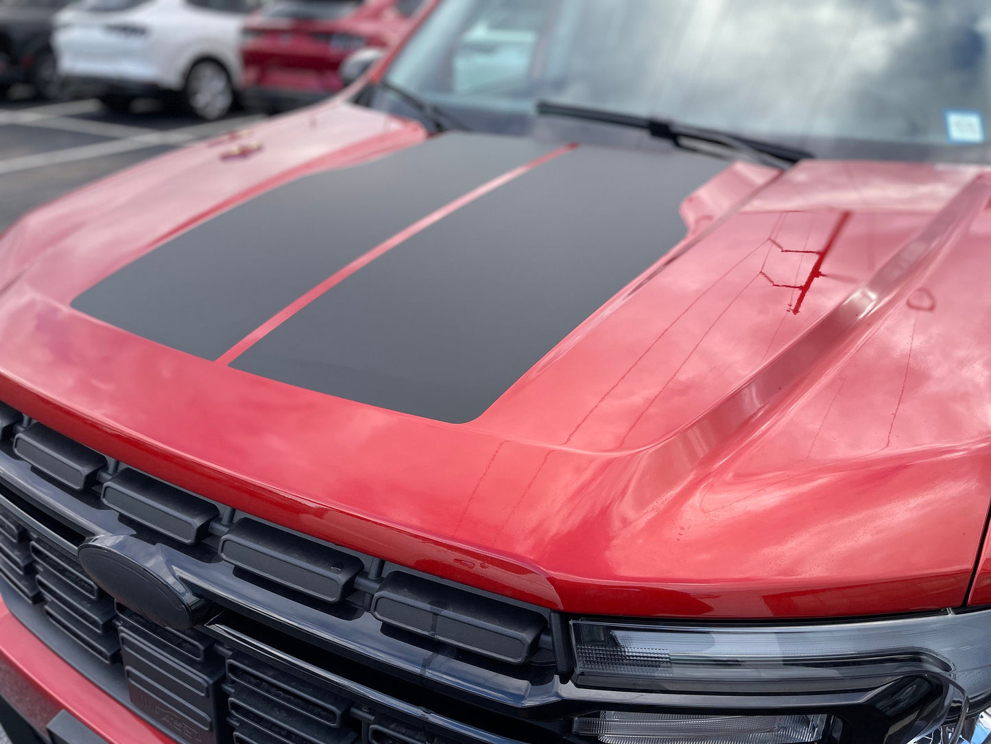 Duel Hood Stripes by LUDesignsNY Custom Created & Sized to fit on a 2022-25 Ford Maverick