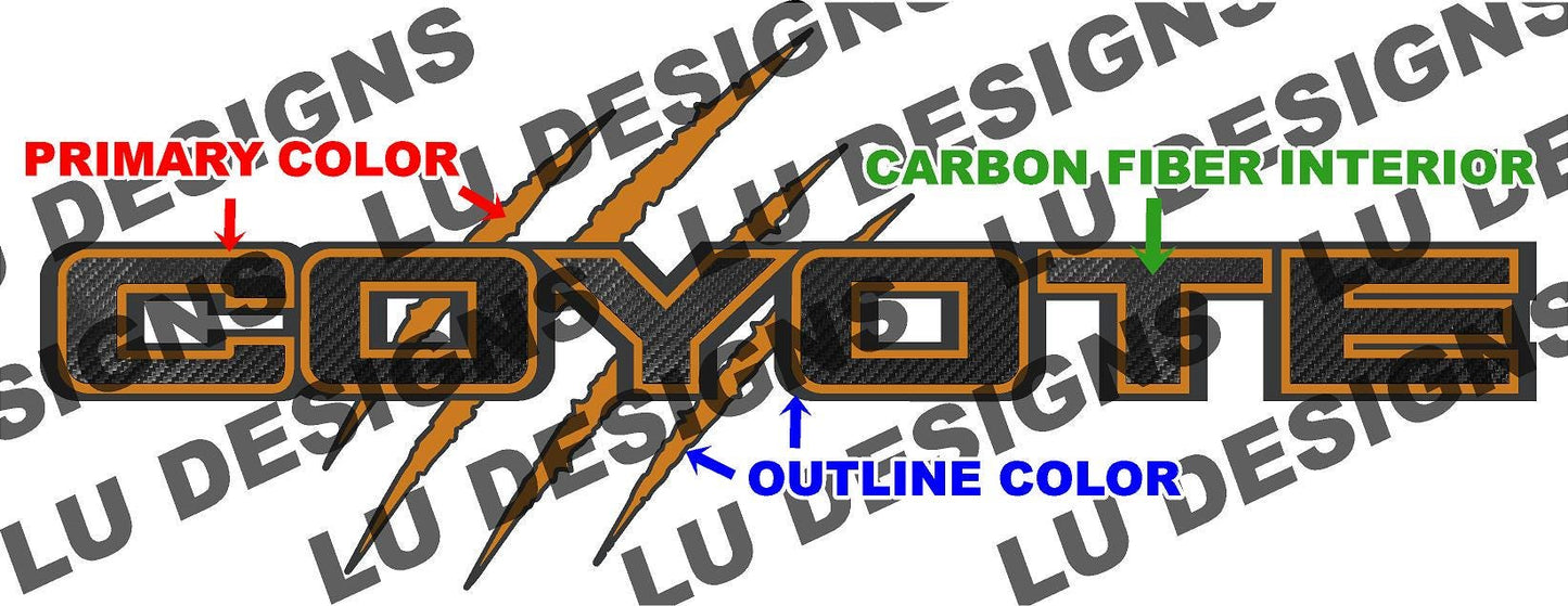 Coyote Bedside Graphics by featuring Carbon Fiber Material