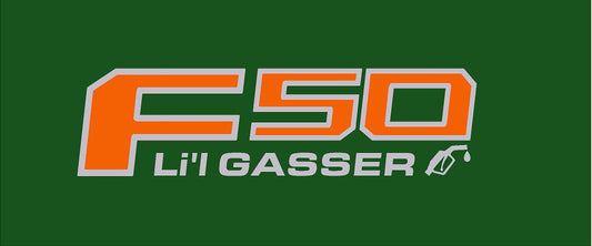 Li'l Gasser Bedside Graphic by LUDesignsNY Custom Created & Sized to fit on a 2022-25 Ford Maverick (Copy)