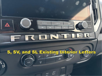 Premium Interior Decal compatible with the 2025-26 Nissan Frontier SV, SL, S Model. Installation Video Included. Extra Set Included!