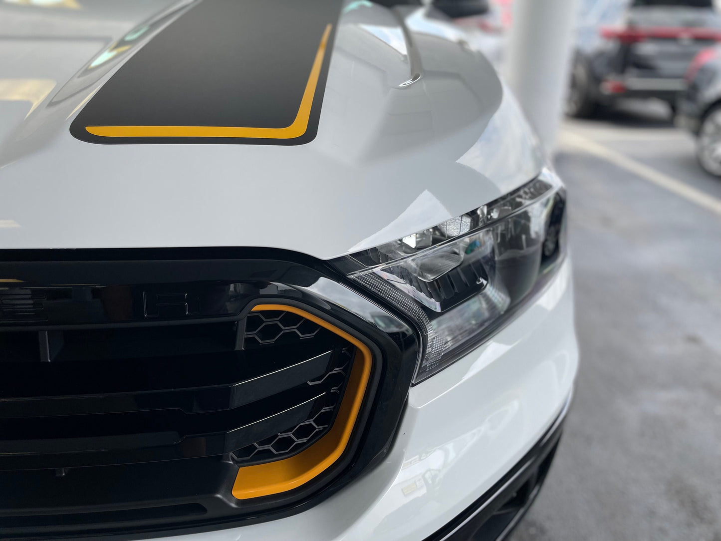 Premium Decal for 2019-2023 Ford Ranger Hood, Vinyl, Graphic, Sticker, Accent, Label, Racing Stripes